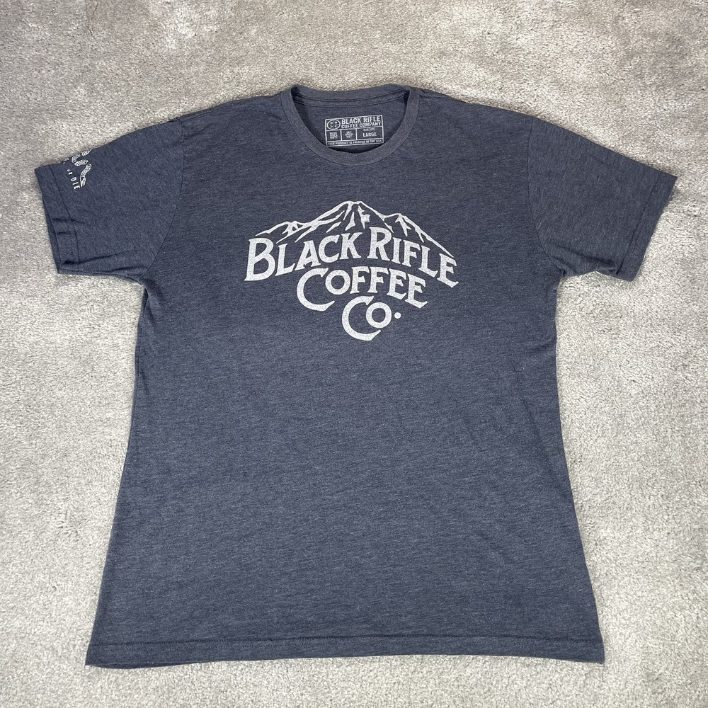 Black Rifle Coffee Company T Shirt Mens L Short Sleeve Gray Knit Graphic